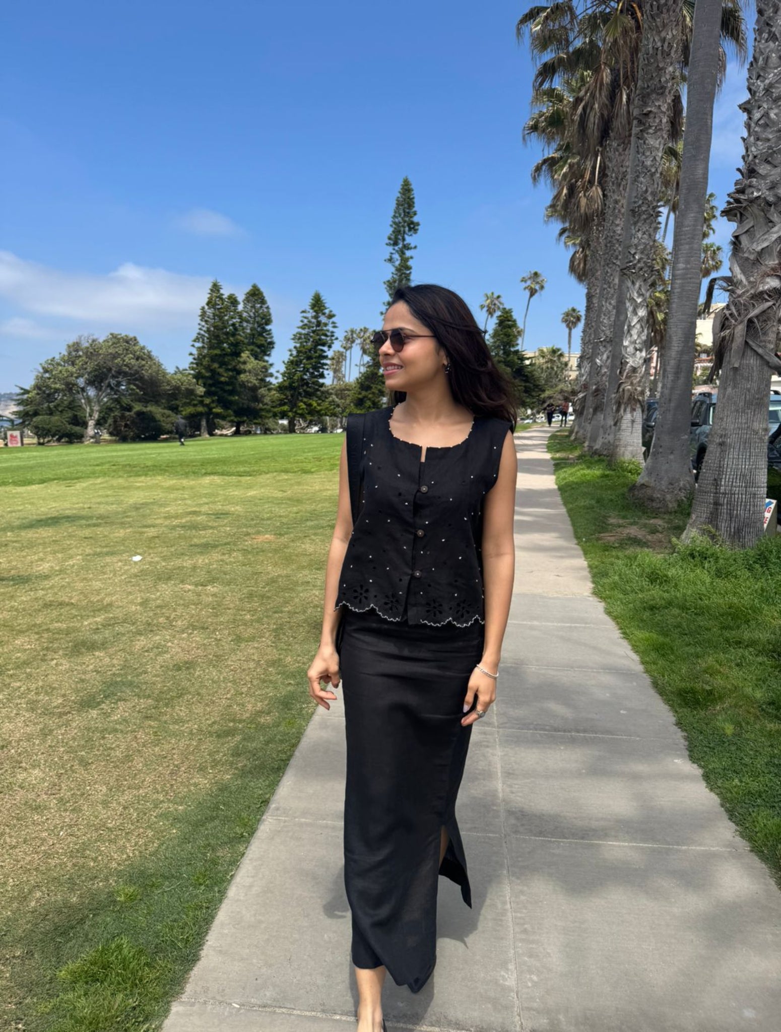 Rallia Black Skirt Set
