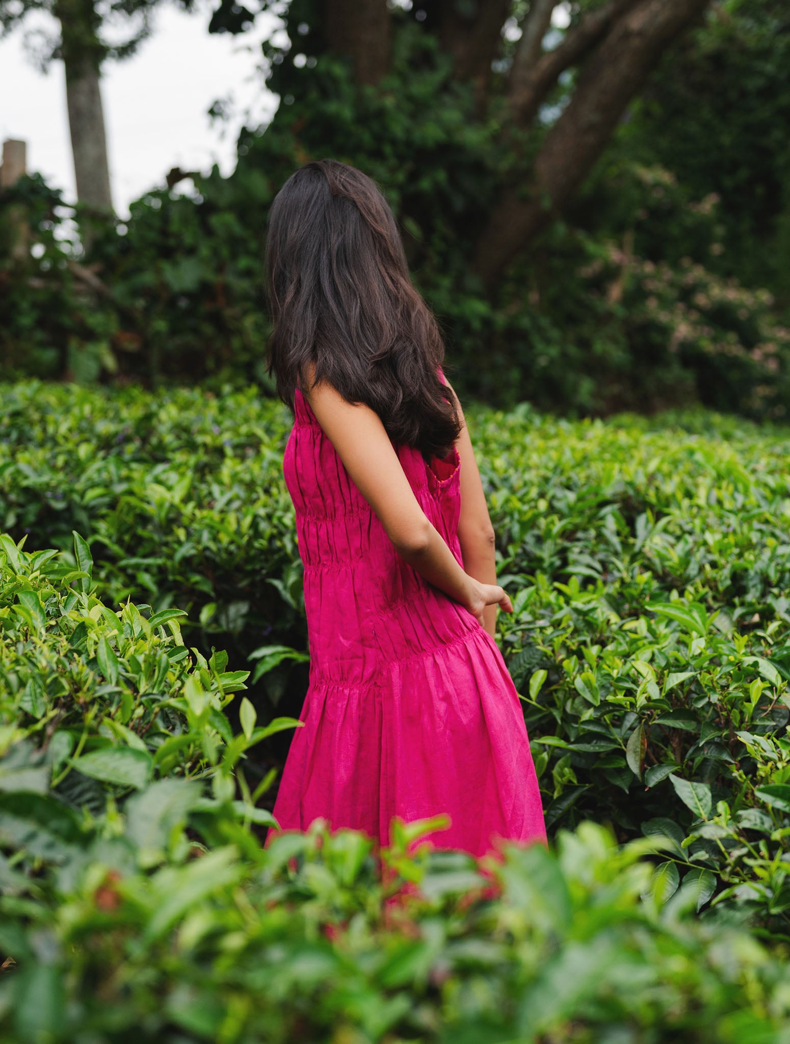 Peria Pink Linen Dress
