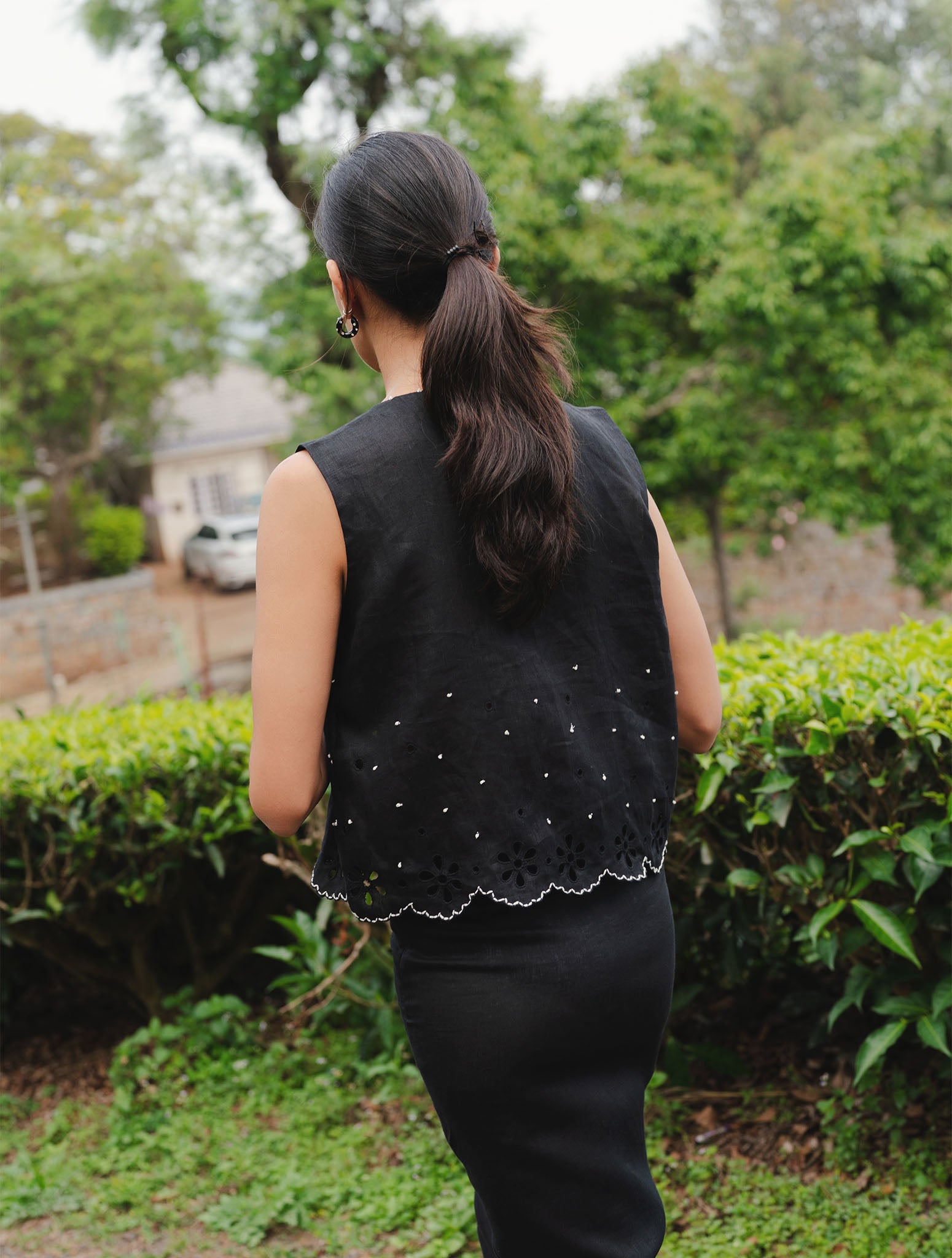 Rallia Black Skirt Set