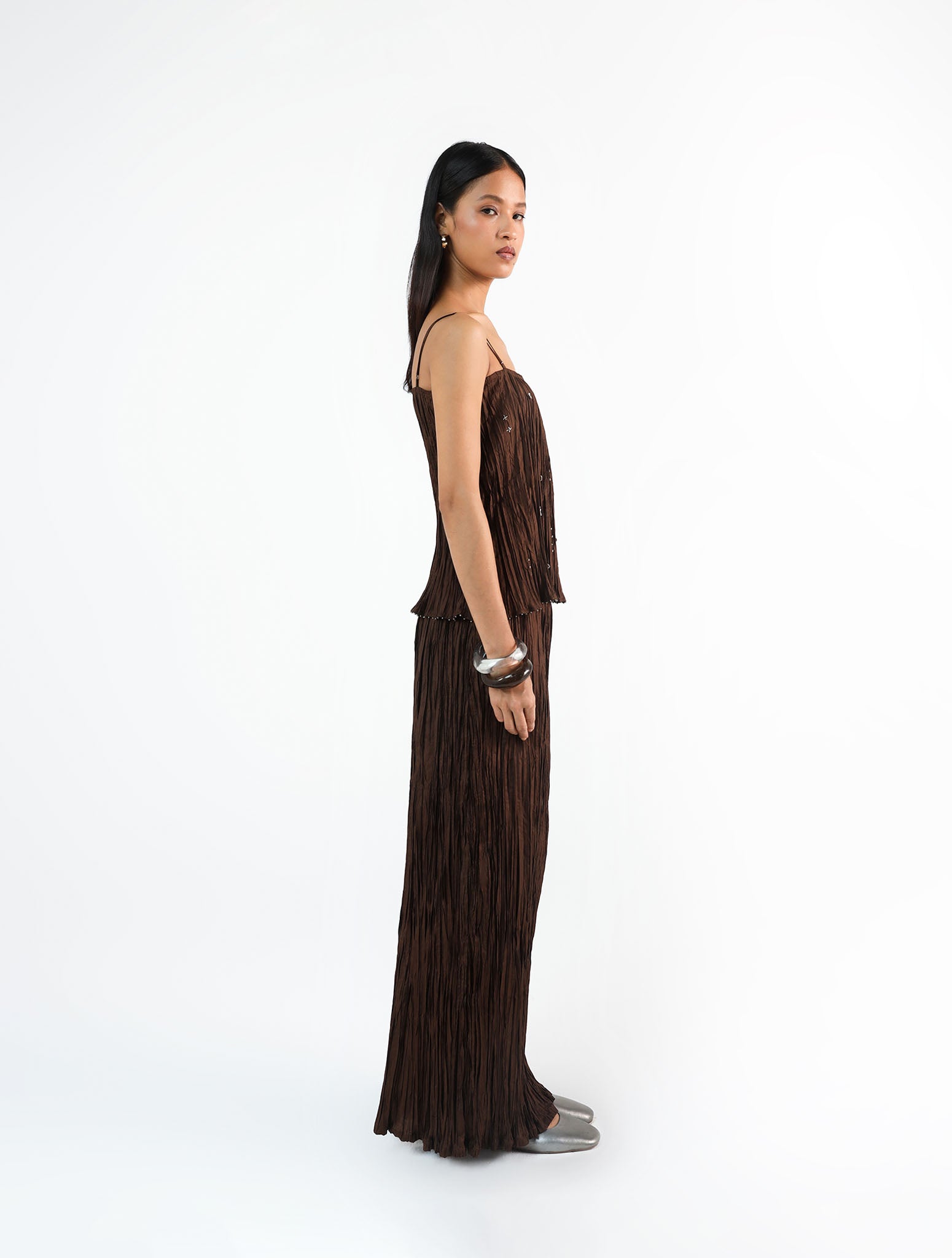 Ito Brown Skirt Set