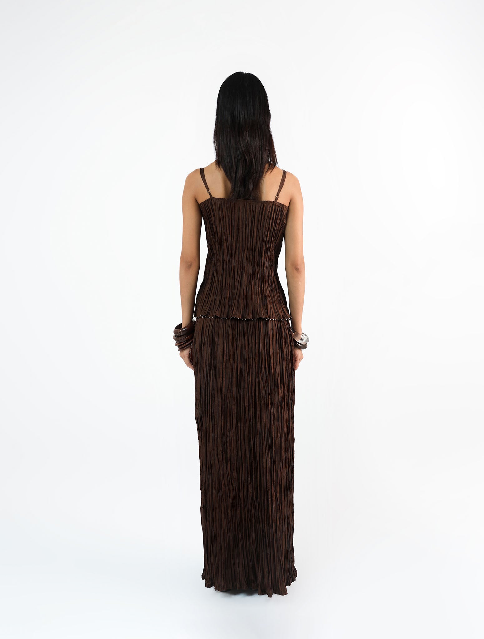 Ito Brown Skirt Set