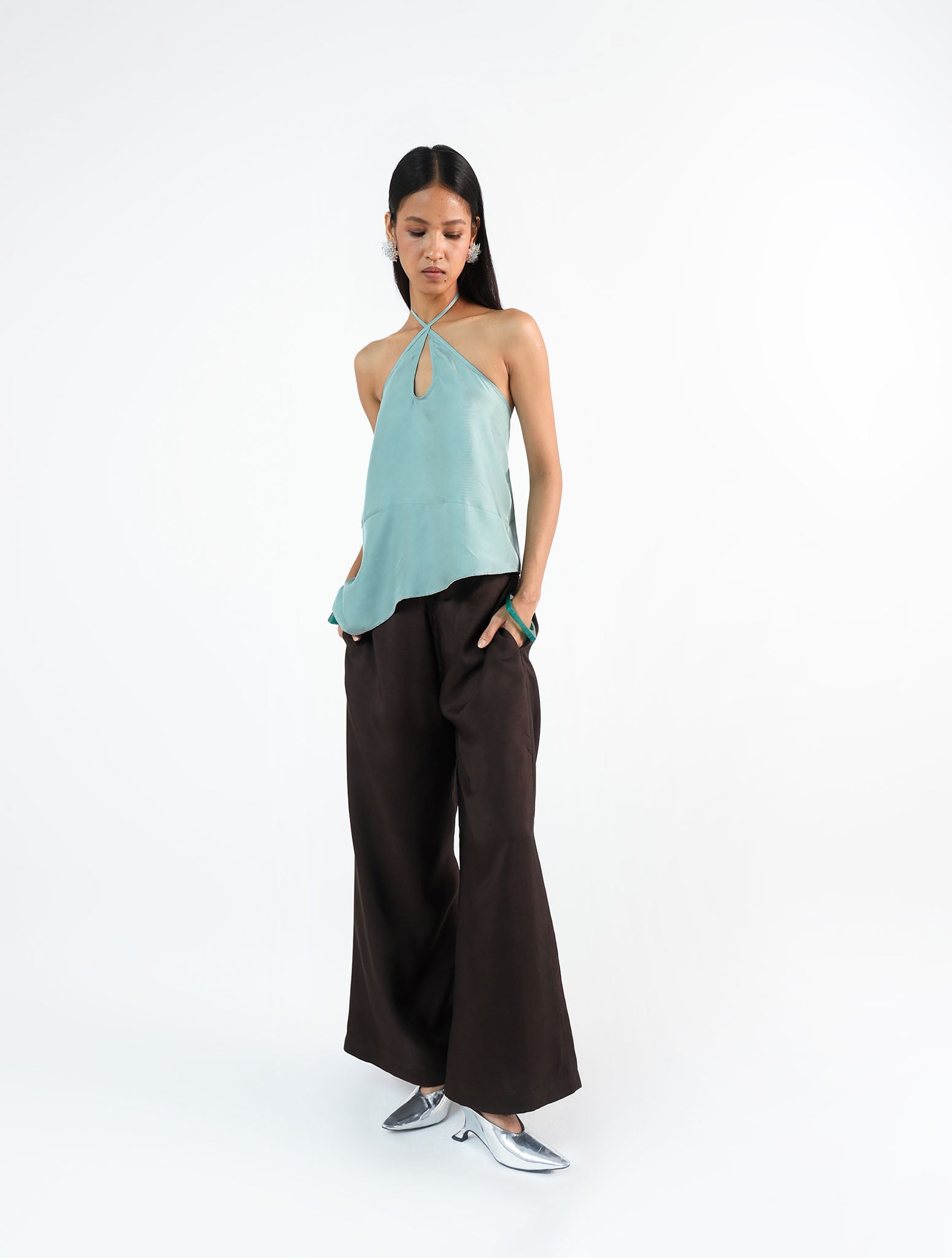 Teia Blue Silk Set
