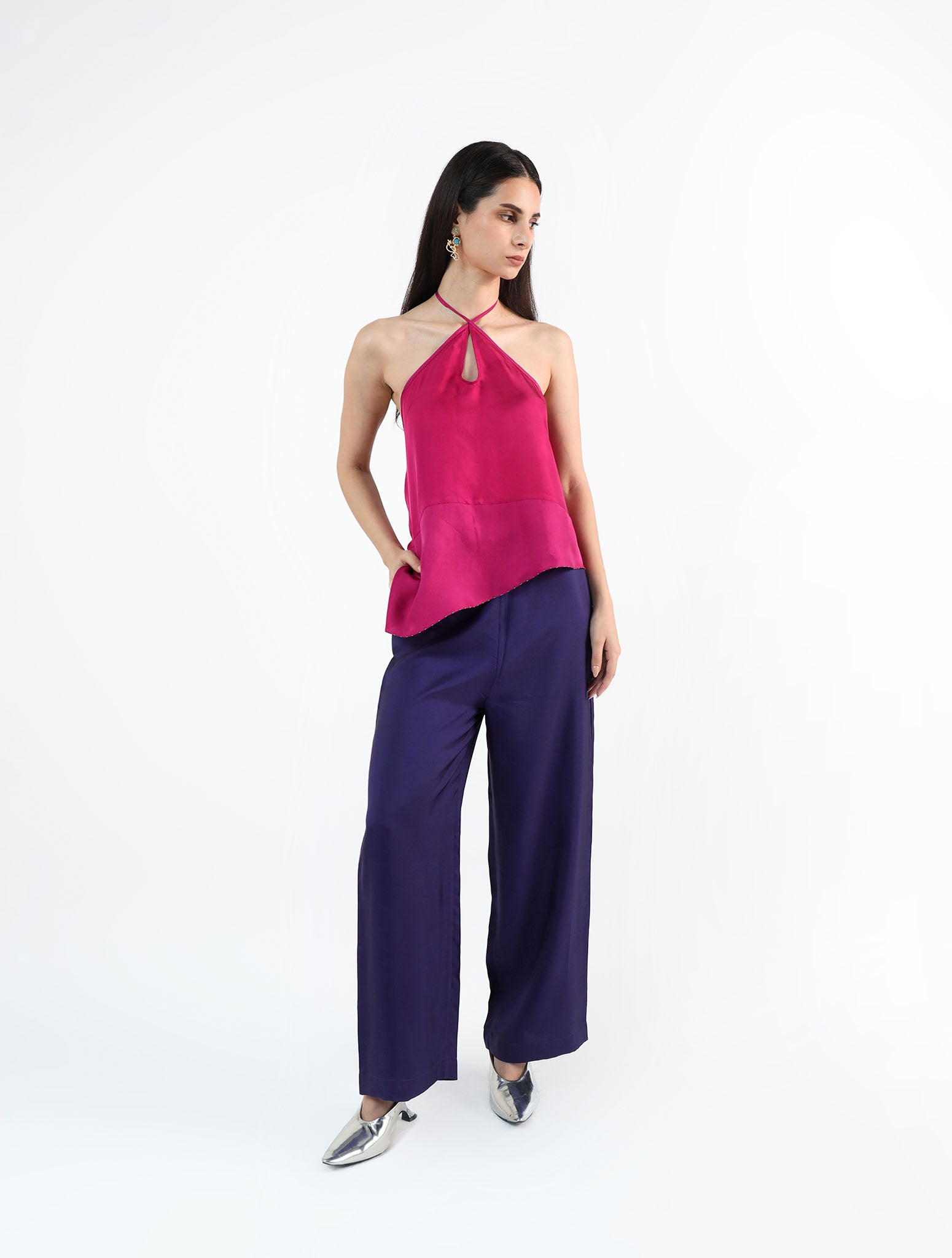 Teia Pink Silk Set