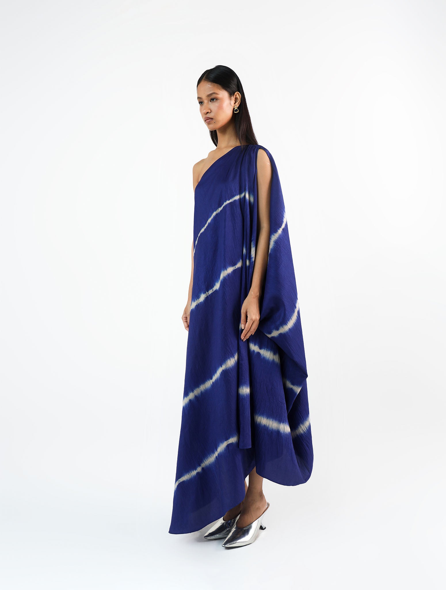 Midnight Leheriya Silk Dress