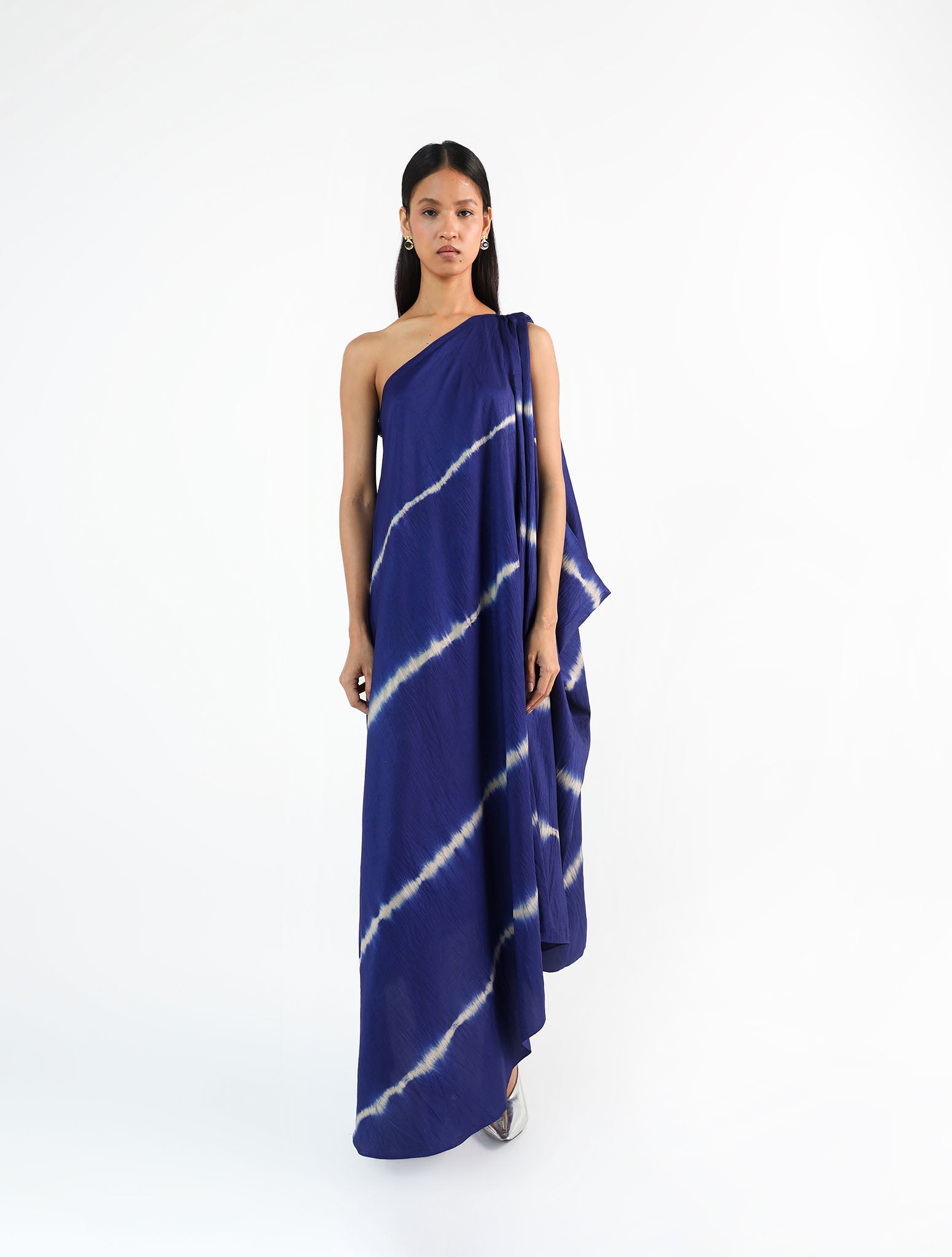 Midnight Leheriya Silk Dress