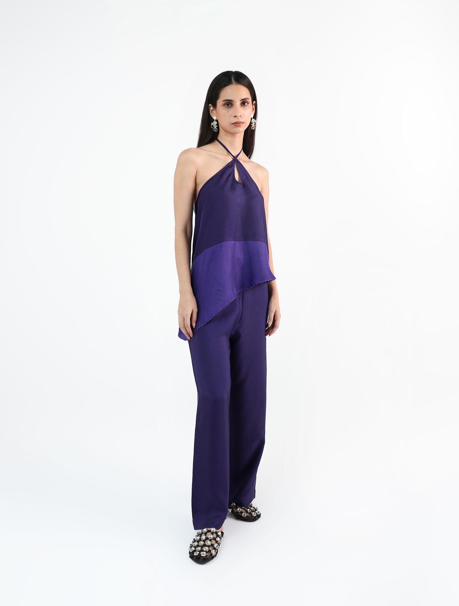 Teia Purple Silk Set