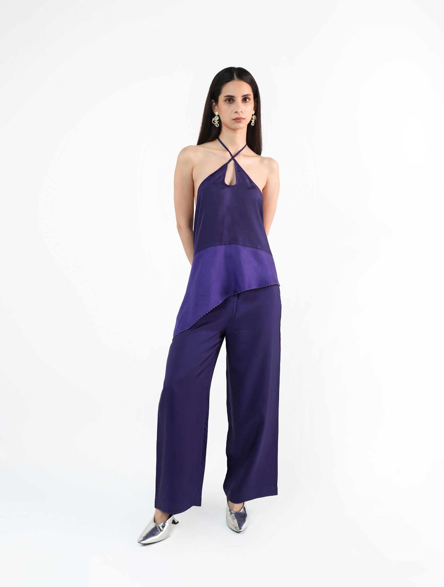 Teia Purple Silk Set