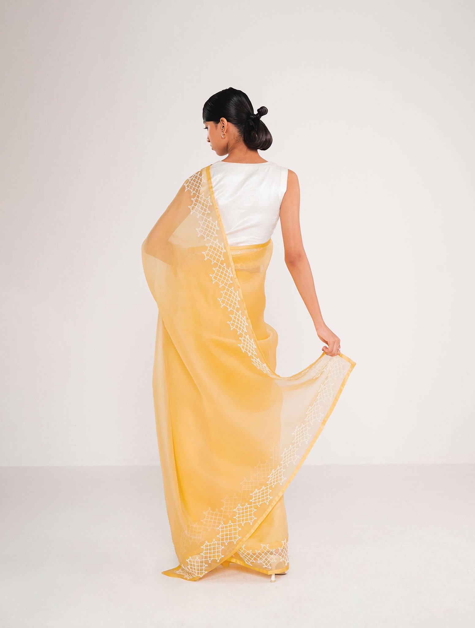 Sky Fire Organza Saree